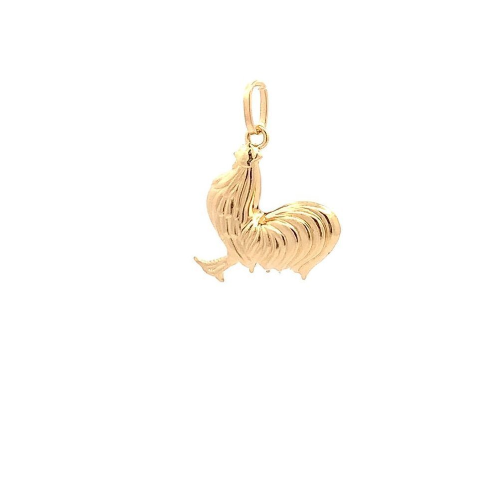 18K Yellow Gold Pendant Rooster Chicken 1.40 grams - Picture 1 of 13